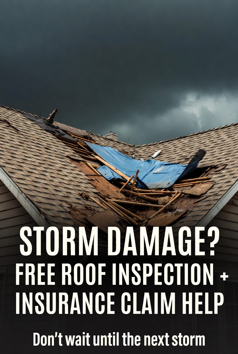 Storm damage free inspection ad creative
